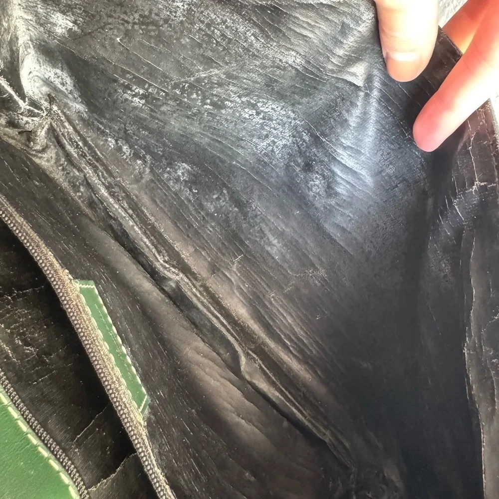Guy Laroche Dark Green Envelope Clutch